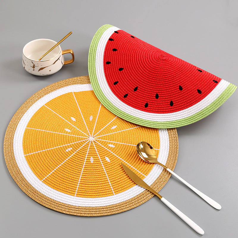 pp woven round western food mat insulation mat table mat