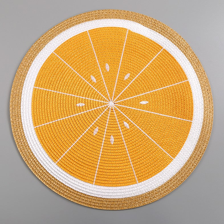 pp woven round western food mat insulation mat table mat