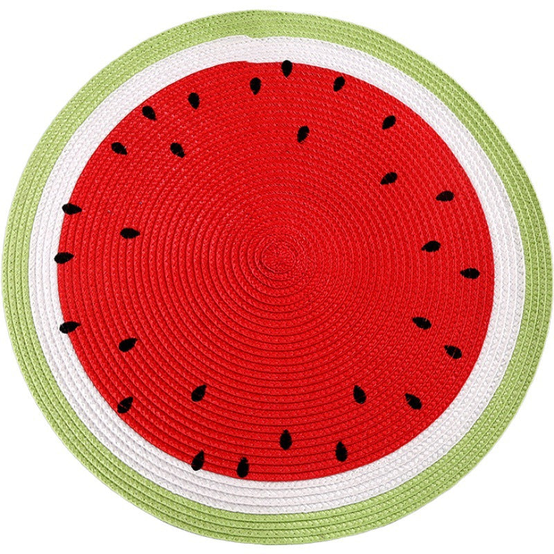 pp woven round western food mat insulation mat table mat